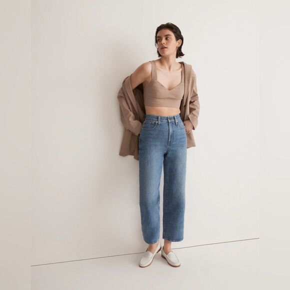 Madewell NWT Taller Perfect Vintage Wide Leg Crop Jean Size 33TL | Cresslow Wash - Picture 2 of 8